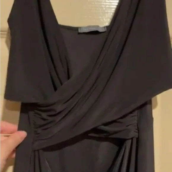 Crop Cut Black Mini Dress - Picture 3 of 4